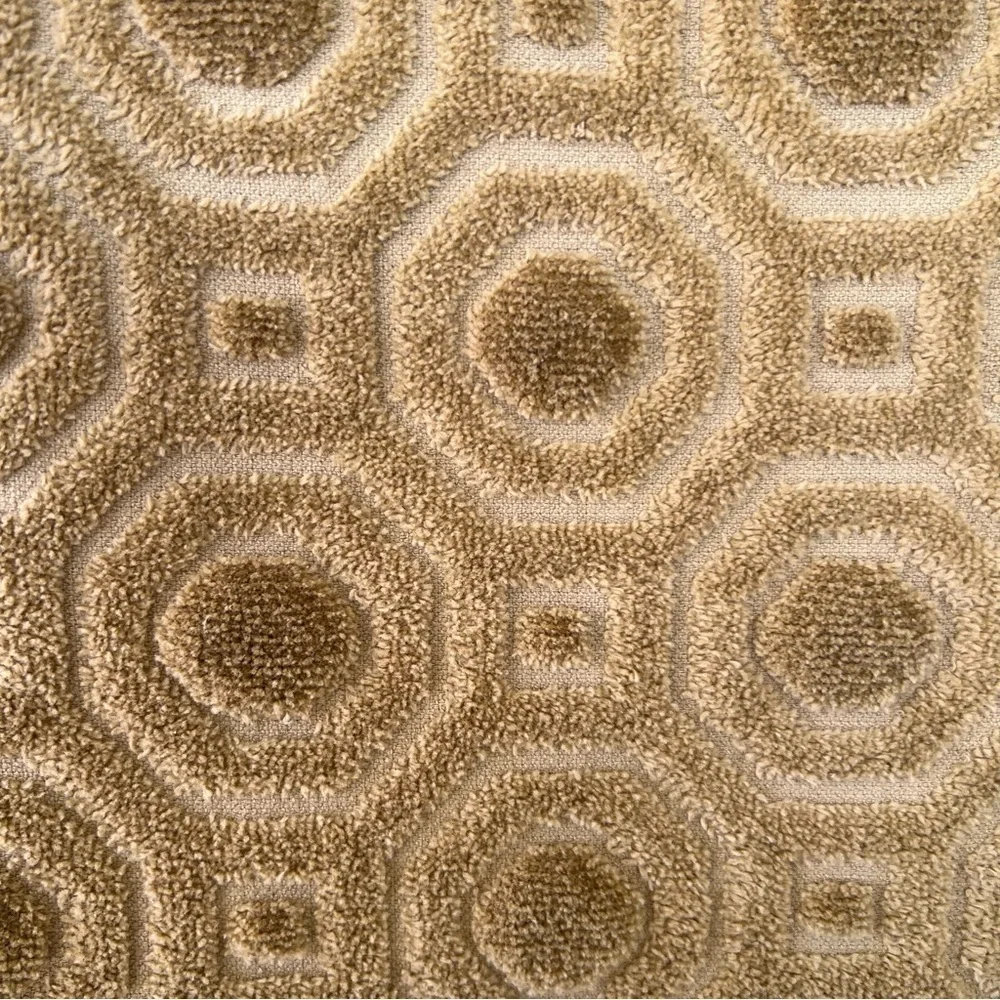 Y2K Wellesley Manor Geometric Sculpted Bath Towel Gold Green MCM Vibes Brazil